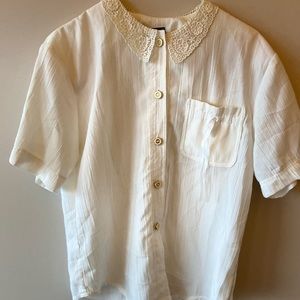 Vintage white top size S